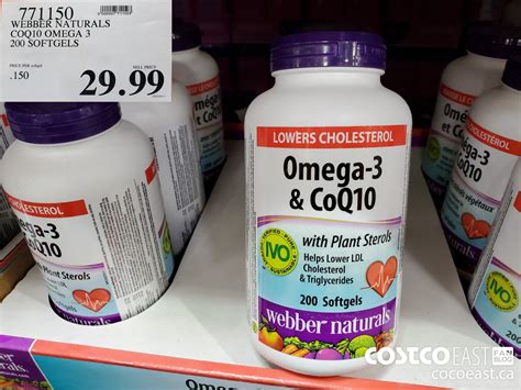 webber naturals omega-3 & coq10 costco|webber naturals omega 3 review.